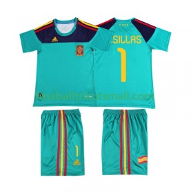 Fußballtrikots Spanien CASILLAS 1 2010 Retro Kinder Kurzarm Heimtrikotsatz kaufen